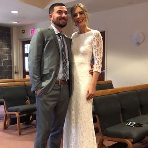 Lace lulus wedding dress